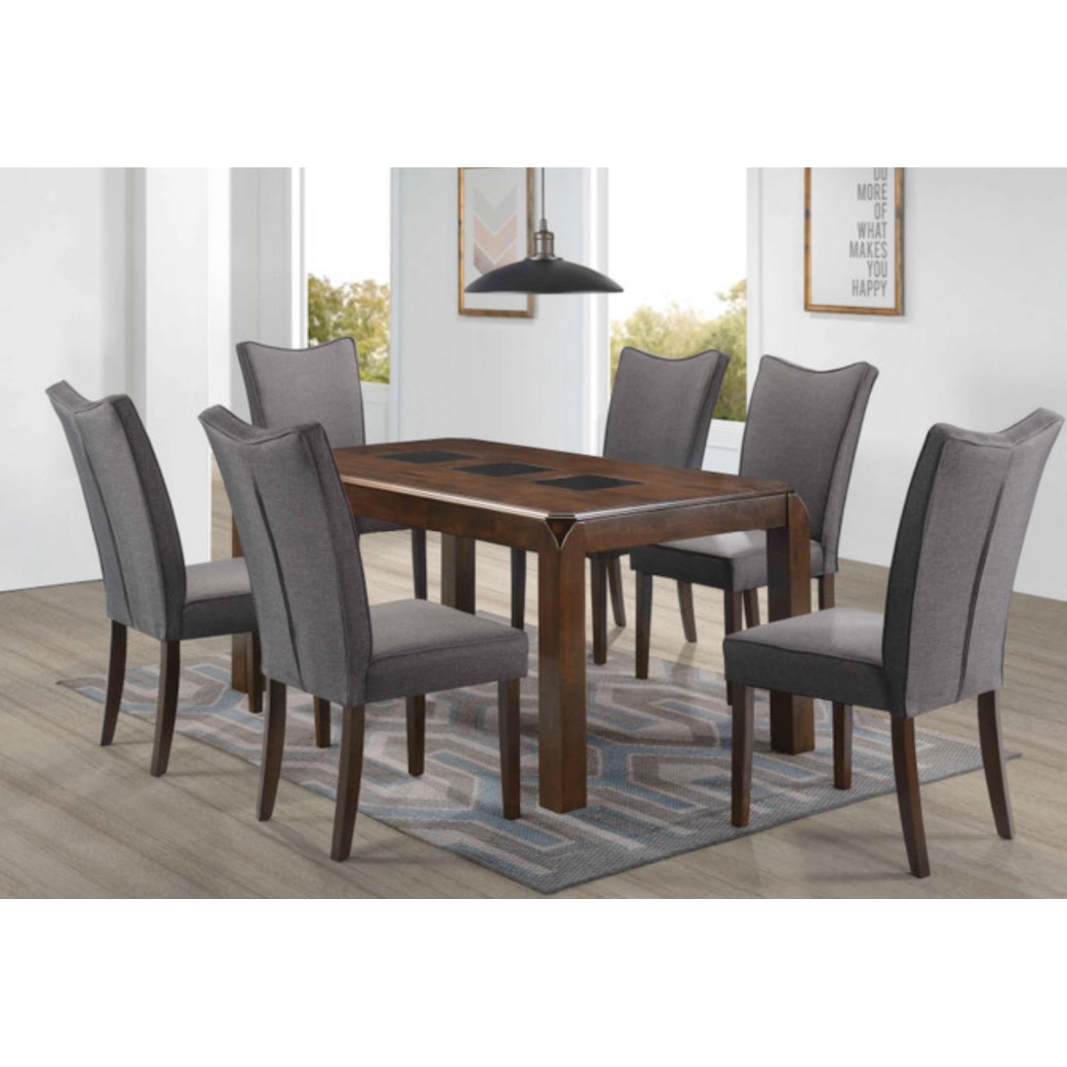 Wooden 6 Seater Dinning Table Set - Code 70