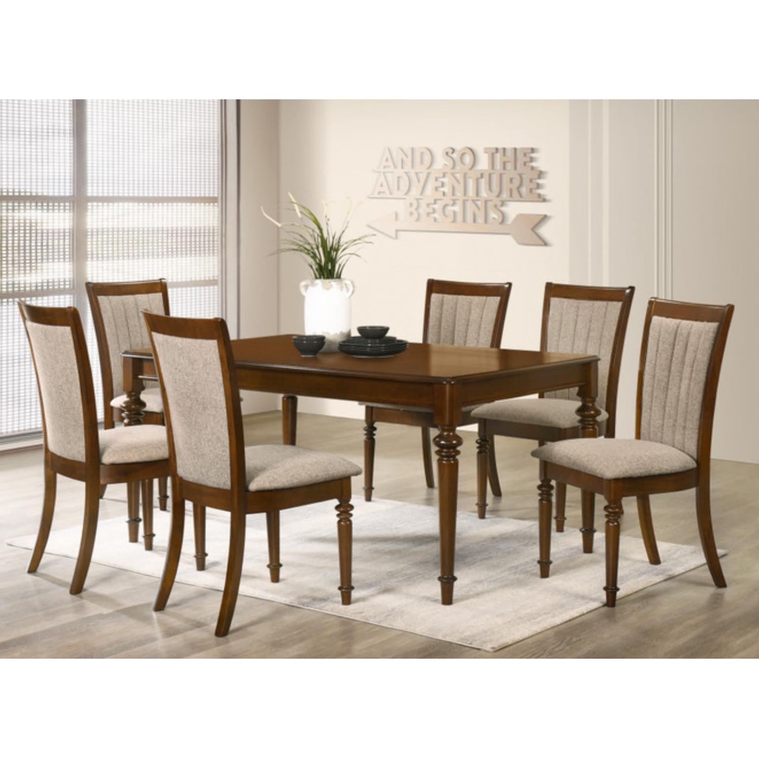 Wooden 6 Seater Dinning Table Set - Code: 76