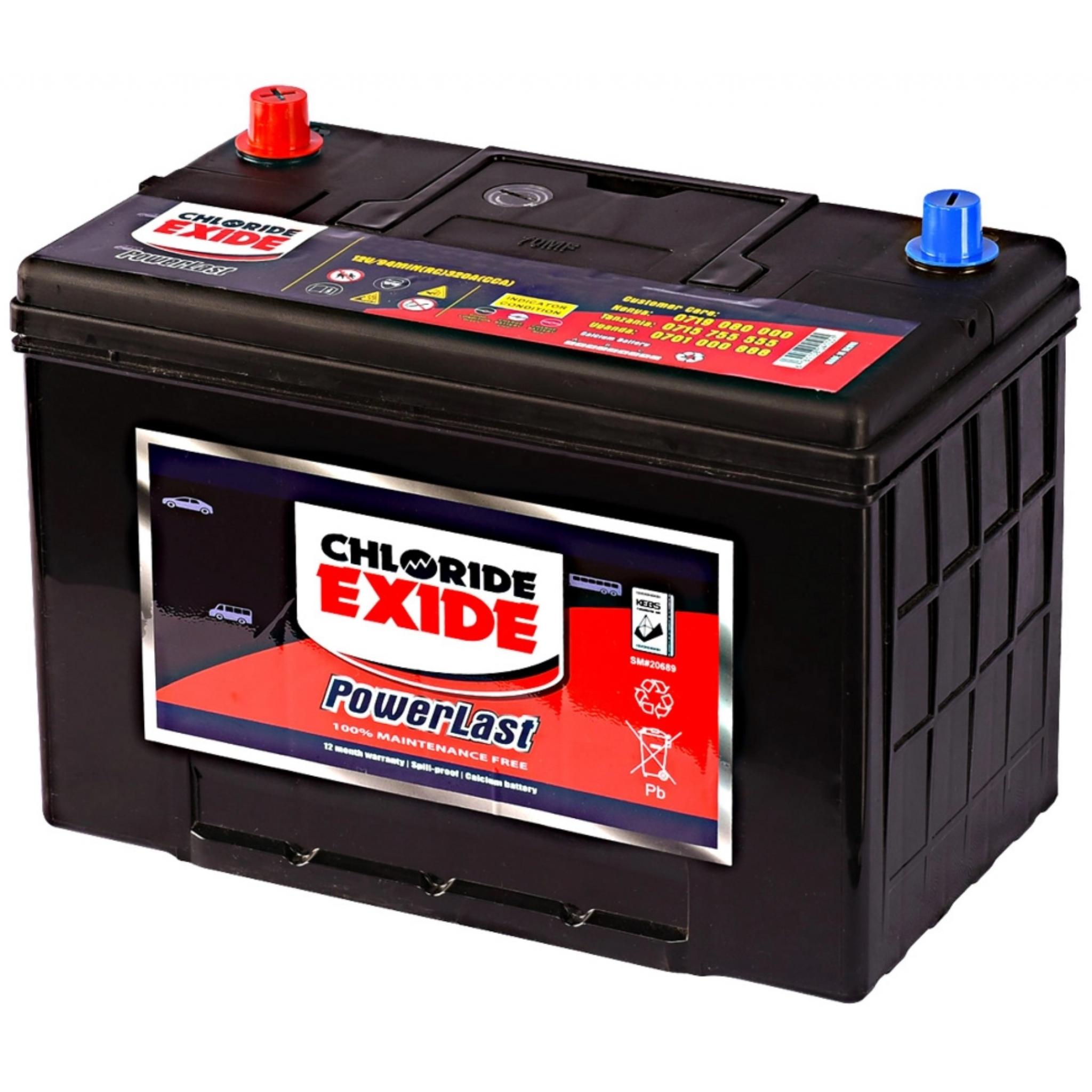 Chloride Exide Powerlast 090 MFL Maintenance Free Car Battery