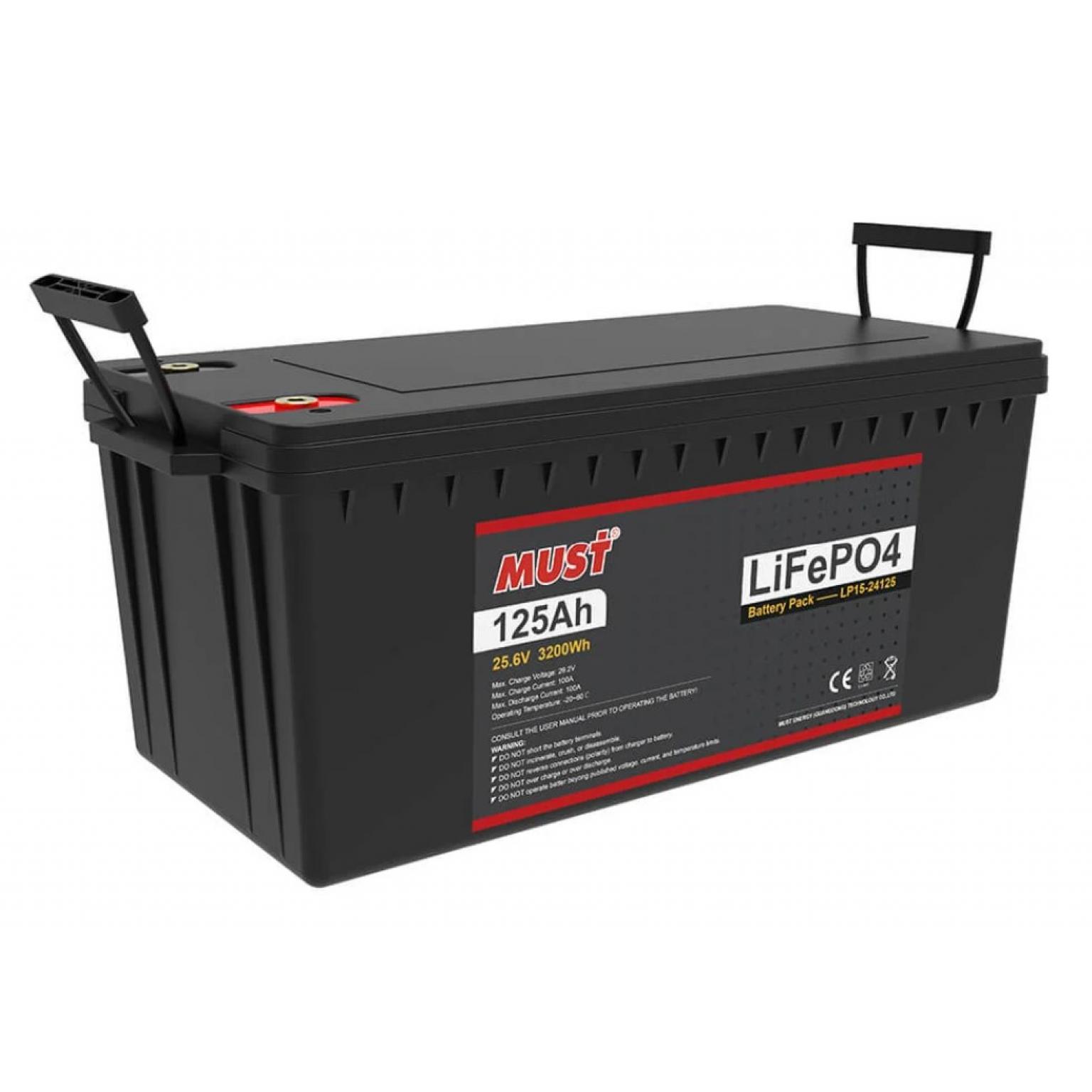 MUST LP15-24125 LiFePO4 Batteries (25.6V/125Ah)