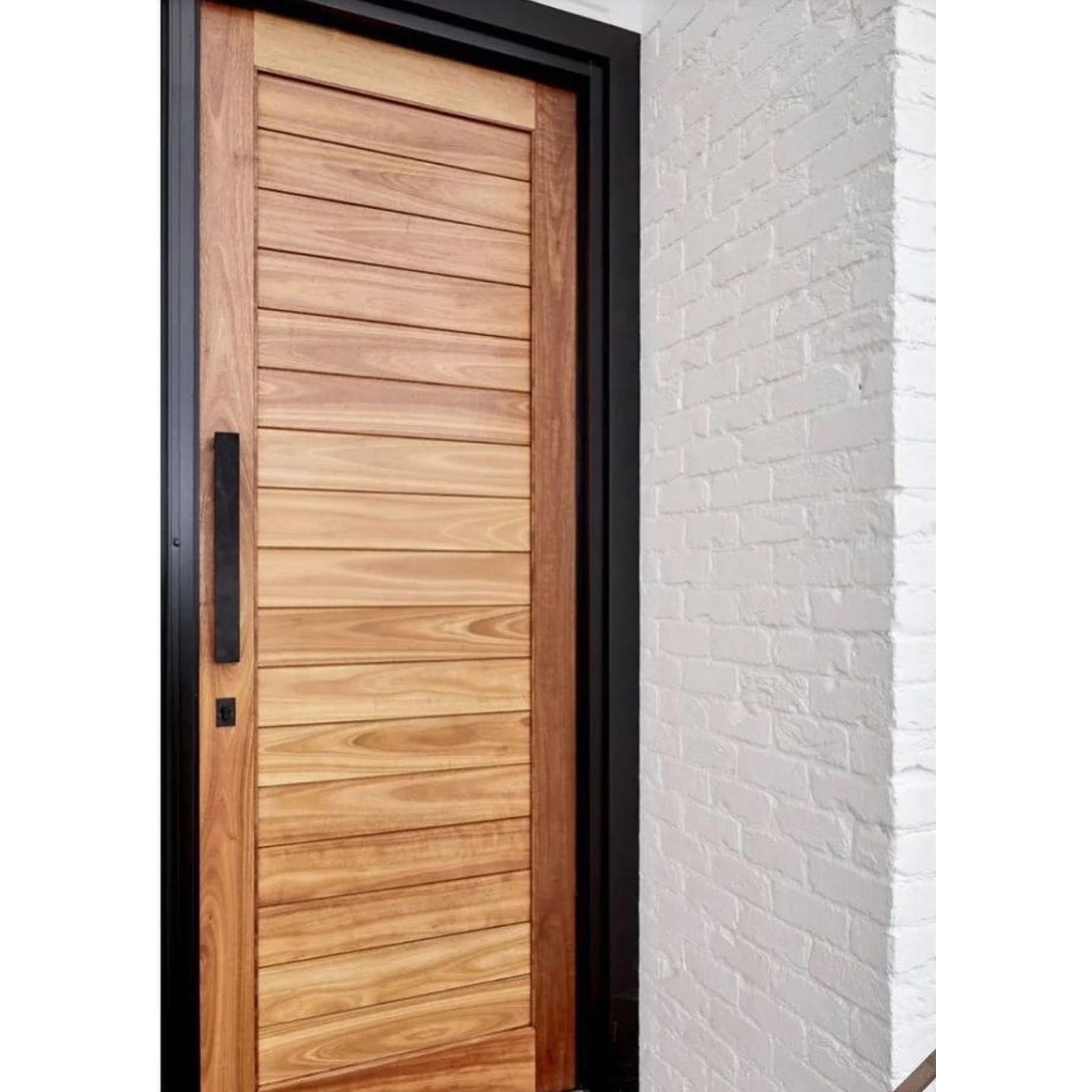 Mahogany door with frame & lock - D006